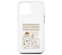Santorini Grecia Blue Dome Iglesias Griego Arte antiguo Viajes Carcasa para iPhone 12 Pro Max