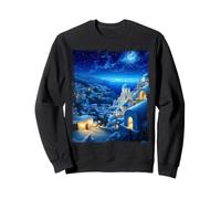 Santorini Grecia - Blue Domes in Van Gogh Santorini Grecia Sudadera