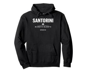 Santorini Grecia Coordina el diseño de Viajes mediterráneos Sudadera con Capucha