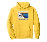 Santorini Grecia Puesta del Sol Paisaje Costero Sudadera con Capucha
