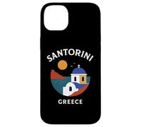 Santorini Grecia Retro Blue Dome Island Viajes Arquitectura Carcasa para iPhone 14 Plus