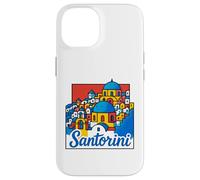 Santorini Island Grecia Playas Pop Art Travel Souvenir Carcasa para iPhone 14