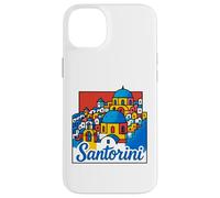 Santorini Island Grecia Playas Pop Art Travel Souvenir Carcasa para iPhone 14 Plus