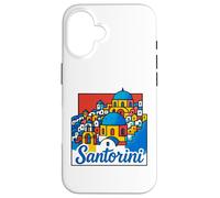 Santorini Island Grecia Playas Pop Art Travel Souvenir Carcasa para iPhone 16