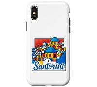 Santorini Island Grecia Playas Pop Art Travel Souvenir Carcasa para iPhone X/XS