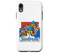 Santorini Island Grecia Playas Pop Art Travel Souvenir Carcasa para iPhone XR
