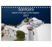 Santorini Island in the Light of the Aegean (Desk Calendar 2027 DIN A5 landscape), CALVENDO 12 Month DeskCalendar: Celebrate the timeless beauty of Santorini, bathed in the magical light of the Aegean
