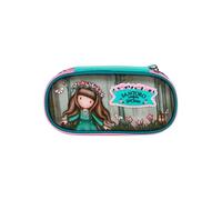 SANTORO Gorjuss - Estuche ovalado para niña con 1 compartimento amplio, cierre de cremallera robusta e impresión de personaje de colección, modelos coloridos para escuela primaria y mediana, Flores