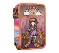 Santoro Gorjuss Estuche Triple Be Kind To All Creatures, NARANJA, Ilustrado