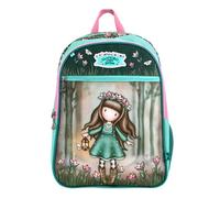 SANTORO Gorjuss - Mochila escolar para niña con 3 cremalleras original, mochila elemental con correas acolchadas, diseño Woodland Wildflower, mochila espaciosa para escuela y tiempo libre, 33 x 44 x