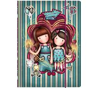 Santoro-Libreta Folio Tapas Duras con Elastico Gorjuss Fairground Fireworks 24,8X9X33,4Cm, Multicolor, Small (812GJ15)