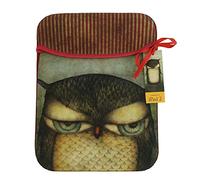 Santoro London Grumpy Owl - Funda de Neopreno Acolchada para Apple iPad 2, iPad Air 2 y Air 2 y iPad Pro, Color marrón