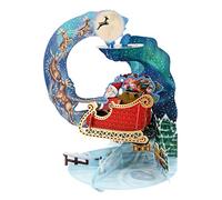 SANTORO Péndulo, Tarjeta De Felicitación 3D De Navidad - Trineo De Papá Noel, Rodolfo Reno | Para Niños, Para Él, Para Ella, Navidad, Felices Fiestas