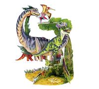 SANTORO Péndulo, Tarjeta De Felicitación Emergente 3D - Dinosaurios - Parque Jurásico, Para Niños, Cumpleaños