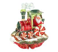 SANTORO Pirouette - Tarjeta de felicitación 3D de Navidad, diseño de tren de Navidad de Papá Noel, para él, para ella, niños, Papá Noel