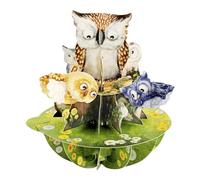 SANTORO Pirueta, Tarjeta De Felicitación Emergente 3D - Búhos - Para Ella, Él, Niños, Cumpleaños, Graduación | Regalos De Agradecimiento Para El Maestro | Tarjetas Emergentes De Búho