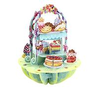 SANTORO Pirueta, Tarjeta De Felicitación Emergente 3D - Exhibición De Pasteles - Para Ella, Para Mamá, Cumpleaños, Día De La Madre