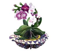 SANTORO Pirueta, Tarjeta De Felicitación Emergente 3D - Orquídea - Regalo De Cumpleaños Para Ella, Mamá, Hija, Esposa | Pensando En Ti | Tarjeta De Flores Para El Día De La Madre