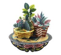 SANTORO Pirueta, Tarjeta De Felicitación Emergente 3D - Plantas En Macetas - Para Él, Ella, Mamá, Cumpleaños, Nuevo Hogar, Nuevo Trabajo, Gracias | Regalo De Inauguración De La Casa