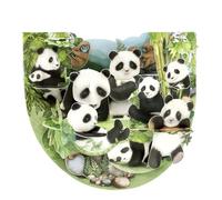 Santoro Popnrock, Tarjeta De Felicitación Emergente 3D - Pandas - Para Ella, Él, Niños Y Niñas | Tarjeta De Cumpleaños De Panda | Hecho A Mano
