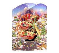 SANTORO Tarjeta de felicitación 3D emergente de Navidad, mercado de Navidad, para niños, familia, festiva