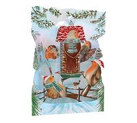 SANTORO Tarjeta de felicitación, diseño de petirrojos, para niños, familia, Navidad, festiva