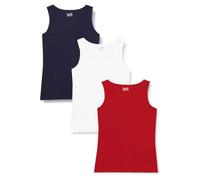 santos vertriebs gmbh Bd161 Camiseta, Blanco, Azul, Rojo, L Mujeres