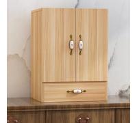 Santuario budista de madera con cajón - Estatua de Buda del Dios de la Riqueza Guan Gong, pedestal de exhibición, mesa de ofrenda china para meditación, incienso y homenaje