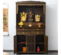 Santuario Budista, Mesa de Altar, con Pedestal Altar Budista, Tallada A Mano, for Oraciones, Adivinación, Adoración, para Santuario Ancestral Y Uso DoméStico(100*36*186cm/39.4*14.2*73.2in)