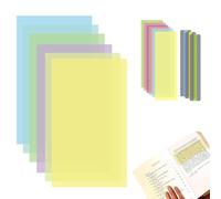 SANTUO Juego de 15 superposiciones de dislexia para lectura, superposiciones de colores PET para dislexia, ayuda para dislexia, TDAH, síndrome de Irlen, alivio visual del estrés