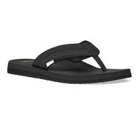Sanuk Beer Cozy 2 Sandalias para hombre, para playa, de apoyo y ligeras, plantilla de espuma viscoelástica, Negro -, 44 EU