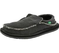 Sanuk Chiba 29418019 - Mocasines de tela para hombre, Negro (Schwarz/Black), 40