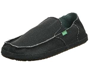 Sanuk Men's Rounder Slip-On, Pirate Black, 7 M US