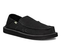 Sanuk Mocasines Donny para Hombre | Zapatos para Hombre | Zapatos sin Cordones para Hombre | Mocasines para Hombre | Plantilla de Espuma viscoelástica, Blackout, 43 EU