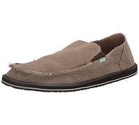 Sanuk Vagabond 29418001 - Mocasines de tela para hombre, Marrón, 39.5