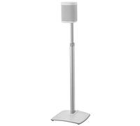 Sanus Adjustable Height Wireless Speaker Stands Designed for SONOS One, One SL, Play:1, and Play:3 - Tool-Free Height Adjust Up to 16" with Built in Cable Management - Single White