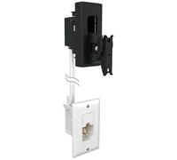 SANUS Soporte de pared para altavoz inclinable y giratorio y kit de alimentación