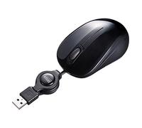 SANWA SUPPLY MA-BLMA8BK - Ratón (Ambidextro, Blue LED, USB, 1000 dpi, Negro)