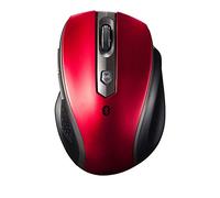 SANWA SUPPLY MA-BTBL28R - Ratón (mano derecha, Blue LED, Bluetooth, 2400 DPI, Negro, Rojo)