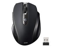 SANWA SUPPLY MA-WBL35BK - Ratón (Mano Derecha, Blue LED, RF inalámbrico, 1600 dpi, Negro)