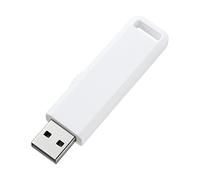 SANWA SUPPLY UFD-SL4GWN Unidad Flash USB 4 GB USB Tipo A 2.0 Blanco - Memoria USB (4 GB, USB Tipo A, 2.0, Deslizar, 8 g, Blanco)
