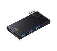SANWA SUPPLY USB 3.0 (3.1 Gen 1) Type-A 5000Mbit/s Negro Nodo - Concentrador (USB 3.0 (3.1 Gen 1) Type-A, Negro, 80 mm, 40 mm)