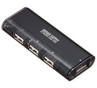 SANWA SUPPLY USB-HUB226GBK USB 2.0 480Mbit/s Negro Nodo - Concentrador (USB 2.0, USB 2.0, 480 Mbit/s, Negro, Corriente alterna, USB, 83 mm)