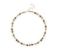 Sanxicikaa La cadena larga de suéter natural en otoño e invierno llega al color del collar creativo personalizado para mujer con cuentas