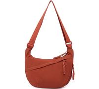Sanxiner Crescent Bag - Bolsa cruzada de nailon para mujeres y hombres, con múltiples bolsillos, espaciosa, bolsa de luna, bolsa holgada para albóndigas, 1-anaranjado