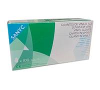 Sanyc Guante Vinilo Newmark sin Polvo Talla Pequeña 100 uds