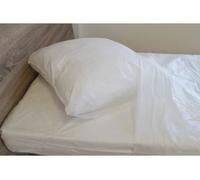 SANYGIENE | Juego de cama desechable | Cama 90 x 190 cm | 5 kits de cama completos con: 5 fundas de almohada de 60 x 60 cm | 5 sábanas de 90 x 190 cm | 5 sábanas planas de 160 x 240 cm | Recomendado