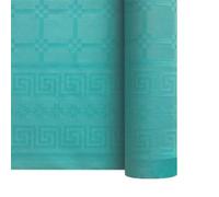 SANYGIENE Mantel Desechable Papel Azul Turquesa | Kit de 2 Rollos de 25 M o 50 M | Ancho 1,18 M | Papel Damasco Detergente | Decoración de Mesa de Fiesta - Cumpleaños - Banquete