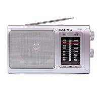 SANYO KS109P Radio Analógica Sobremesa Am/FM Red y Pilas. Color Plata