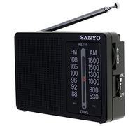 SANYO Radio Sanyo KS106 Color Negra Am/FM Formato Apaisada Sintonización Precisa y Toma para Auriculares.